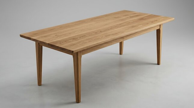 Elegant wooden dining table with a natural finish, perfect for modern and traditional interiors, creating a warm and inviting atmosphere for gatherings