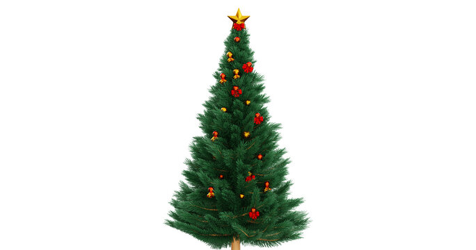 Christmas tree on white background