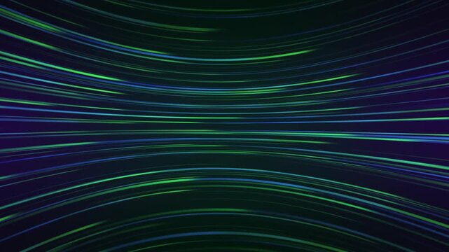 Dynamic blue and green light streaks flowing across a dark backdrop creating a mesmerizing and futuristic visual experience for your next project