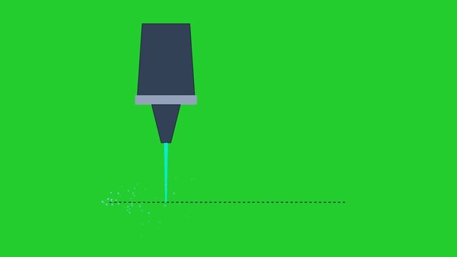 Green screen with isolated marker pen for video editing.