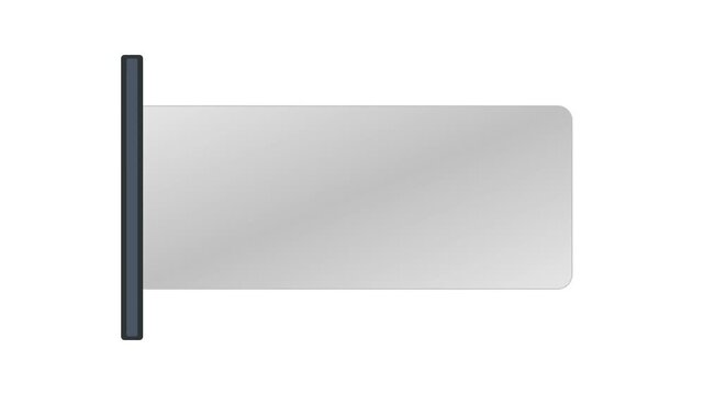 Modern abstract gray flag with vertical stripe design.