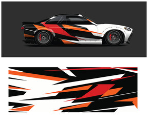 Fototapeta premium Dynamic Racing Car Wrap Design