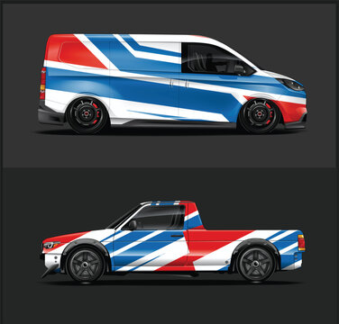 Dynamic Car Wrap Design for Van and Pickup Truck