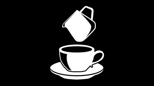 instant coffee preparing making process step by step  instruction motion graphic