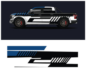 Fototapeta premium Truck side decal design and installation graphics