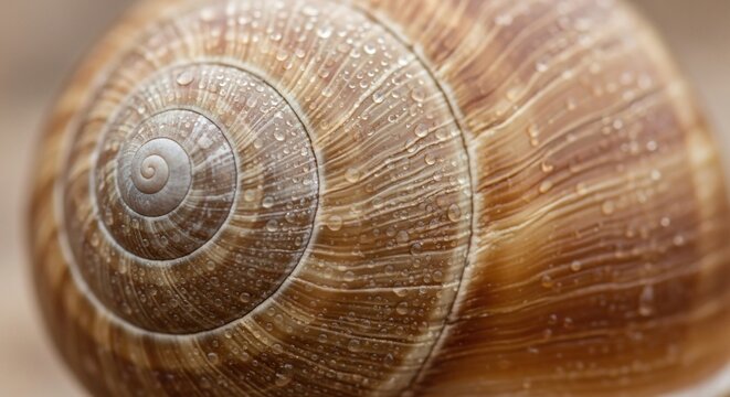 Snail shell detailed macro