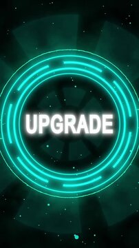 System upgrade digital technology interface stays Digital technology interface glows This digital technology interface represents a system upgrade and modern software optimizatio