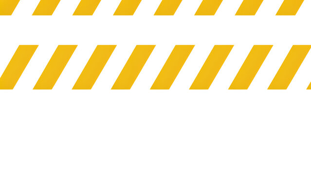 Yellow caution tape stripes on a stark white surface suggesting danger or warning
