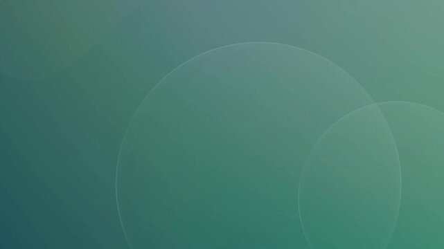 Abstract green lens flare motion background loop, soft glowing bokeh light circle backdrop for nature video editing and overlay.