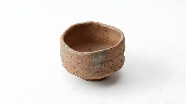 Handcrafted rustic terracotta ceramic bowl with imperfect organic textures for artisan kitchenware styling and wabi sabi inspired interior dining aesthetics