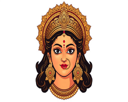 Colorful Durga Maa Festival Background for Religious Events