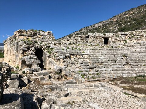 Ancient Greek and Roman Architecture, Limyra Ancient Ruins, Antalya Turkey