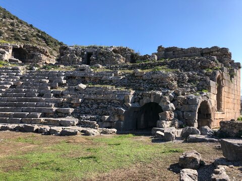 Ancient Greek and Roman Architecture, Limyra Ancient Ruins, Antalya Turkey