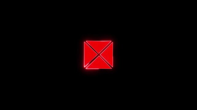 Minimal Email Envelope Icon Animation on Black Background. Digital Communication, Message and Mail Concept in 4K