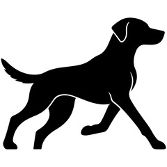 black dog silhouette and white vector  © MstNazmun