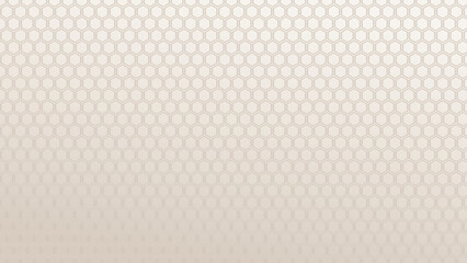 Obraz premium Abstract White and Beige Hexagon Grid Pattern Seamless Metallic Background
