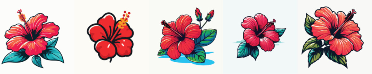 Hibiscus Flower Vector Illustration © Fajar
