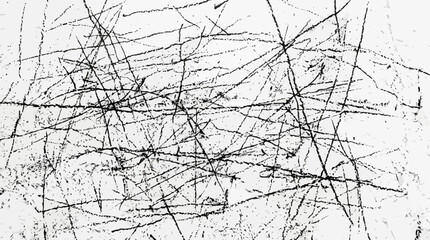 Obraz premium chaotic black lines creating an abstract scratch texture perfect for a distressed overlay or grunge graphic design background