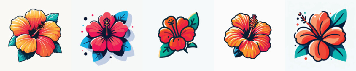 Hibiscus Flower Vector Illustration © Fajar