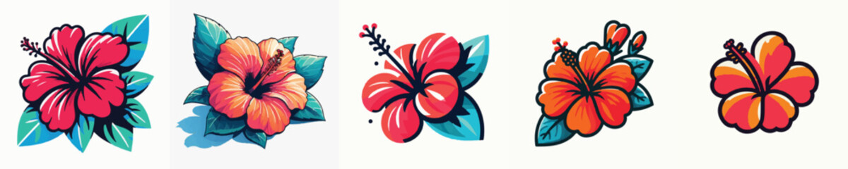 Hibiscus Flower Vector Illustration © Fajar