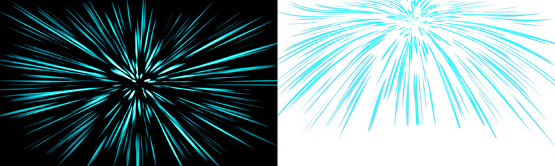 Fototapeta premium Abstract blue speed lines background isolated on transparent background..,,..PnG