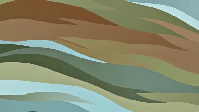 Abstract pattern of flowing, wavy lines in earthy and cool tones, resembling natural layers or currents.