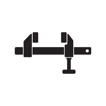 Bar clamp silhouette icon isolated on white
Heavy duty bar clamp vector ideal for woodworking carpentry gluing and industrial holding tasks
