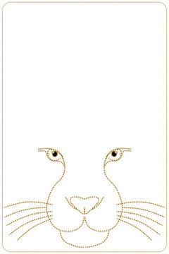 Print. Gato o leopardo dorado