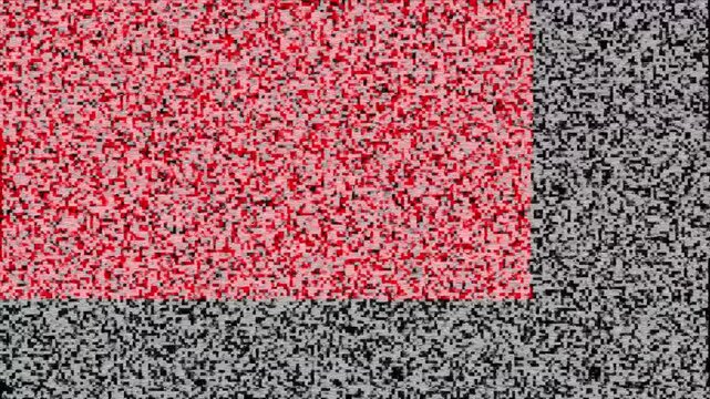 Digital tv static noise background, with red overlay, glitch effect texture, retro analog signal, interference for creative, media projects