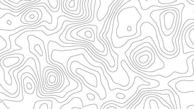 Topography inspired antique map design showing natural terrain features through classic elevation lines, geographic grid overlay, and weathered textures ideal for geography, exploration.