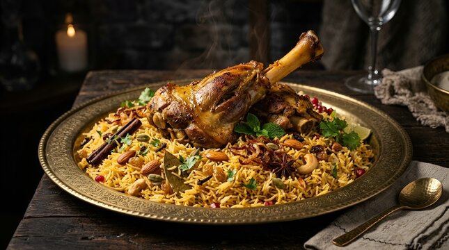 Arabian Mandi Biryani with Slow Roasted Lamb