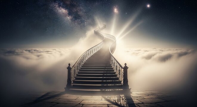 Stairway to heaven illuminated