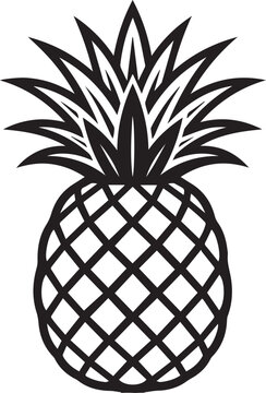 Tropical Pineapple Fruit Vector Icon
