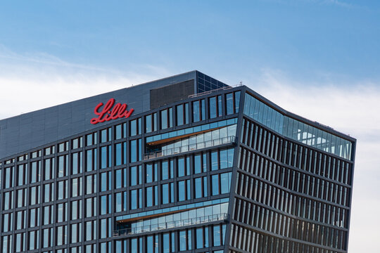 Boston, MA, US-July 11, 2026: The newly opened Lilly Seaport Innovation Center (LSC) stands prominently in Boston's bustling Seaport District. 