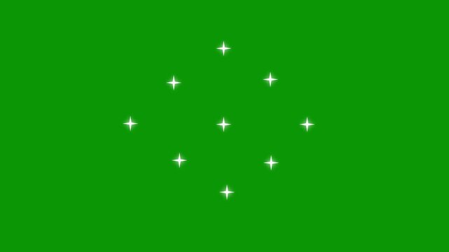 Green stripes with white star clusters in a repeating pattern during day light
