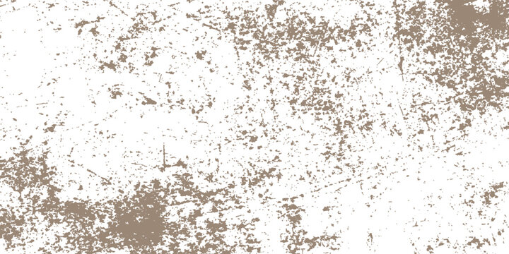 Brown distressed grunge texture overlay with rusty spots and scratched surface effects abstract vector illustration background.