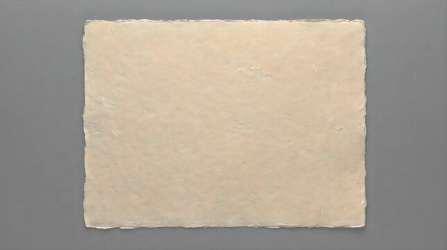 A single sheet of handmade cotton stationery paper with a textured deckle edge