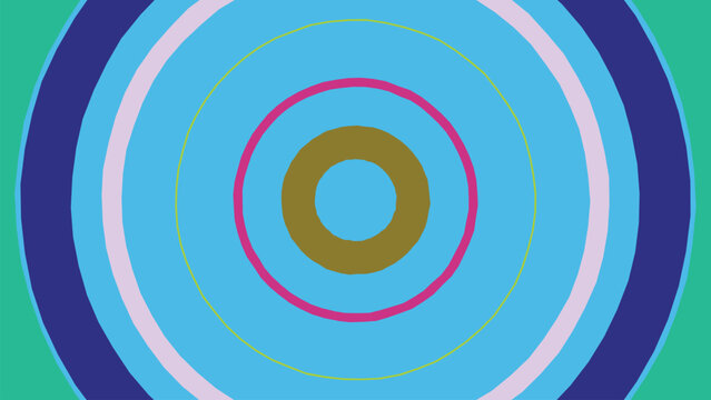 Abstract concentric circles background design with vibrant colorful rings creating hypnotic visual effect for modern digital art presentation.