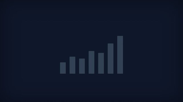 Business data analytics bar chart showing consistent growth