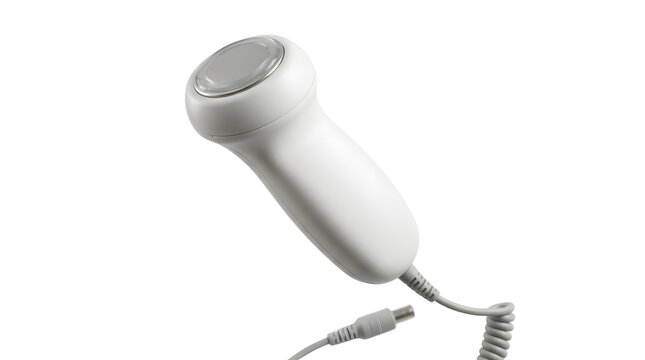 Portable Fetal Doppler Probe White Abstract Visual Background with Clean Commercial Design Style Featuring Gradient, Texture, Wallpaper with Digital