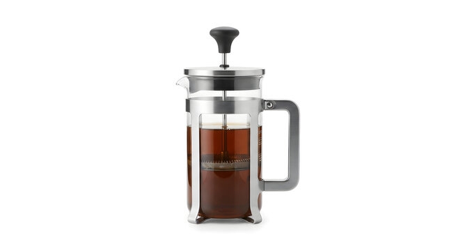 French Press Coffee Maker Glass Abstract Visual Background with Clean Commercial Design Style Featuring Gradient, Texture, Wallpaper with Digital