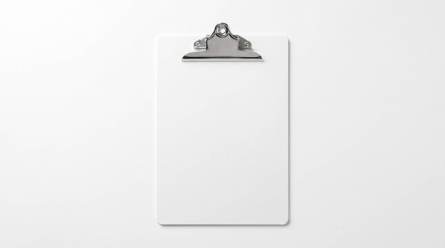 Blank Clipboard with Metal Clip Symbolizing Organization, Professional Office Supplies