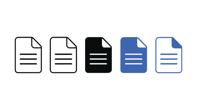 Document files icon with stacked papers. Symbol of data, information and documentation for business reports, office workflow, digital records, file management systems and user interface design.