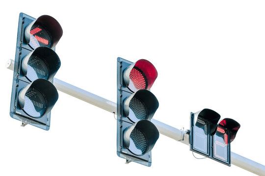 traffic light on a white background