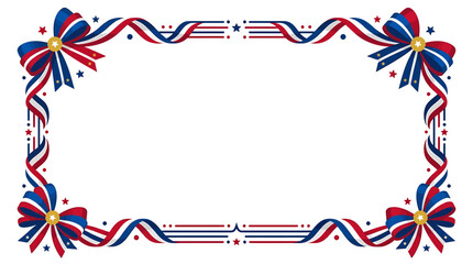 Obraz premium Vintage Patriotic Border Frame Design Illustration.