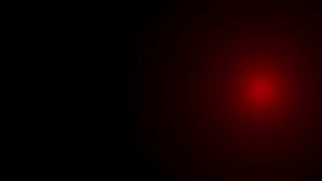 abstract red light glow icon animation pulsing on black background, cinematic soft bokeh flare effect for digital overlay and transition 4k