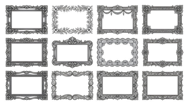 Elegant Vintage Ornamental Border Frame Collection