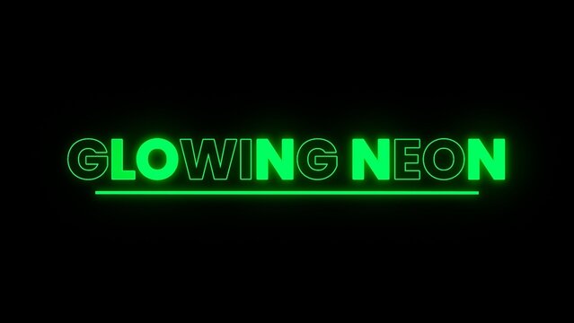 Neon Sign Flicker Buzz Electric Glow Title