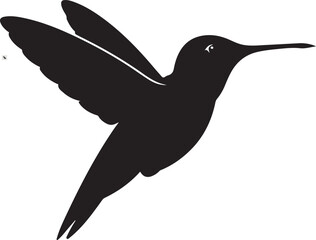  Hummingbird flying silhouette with spread wings vector illustration eps 10 © REKHA