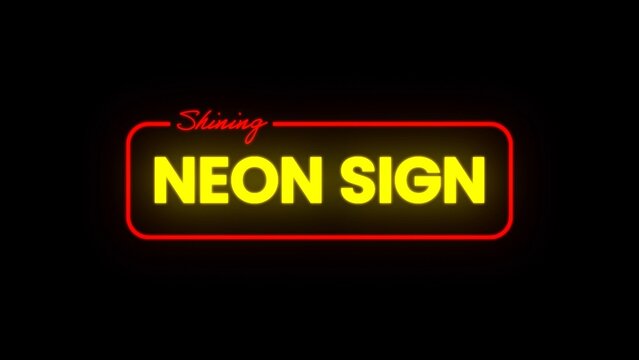 Electric Neon Buzz Flicker Sign Title